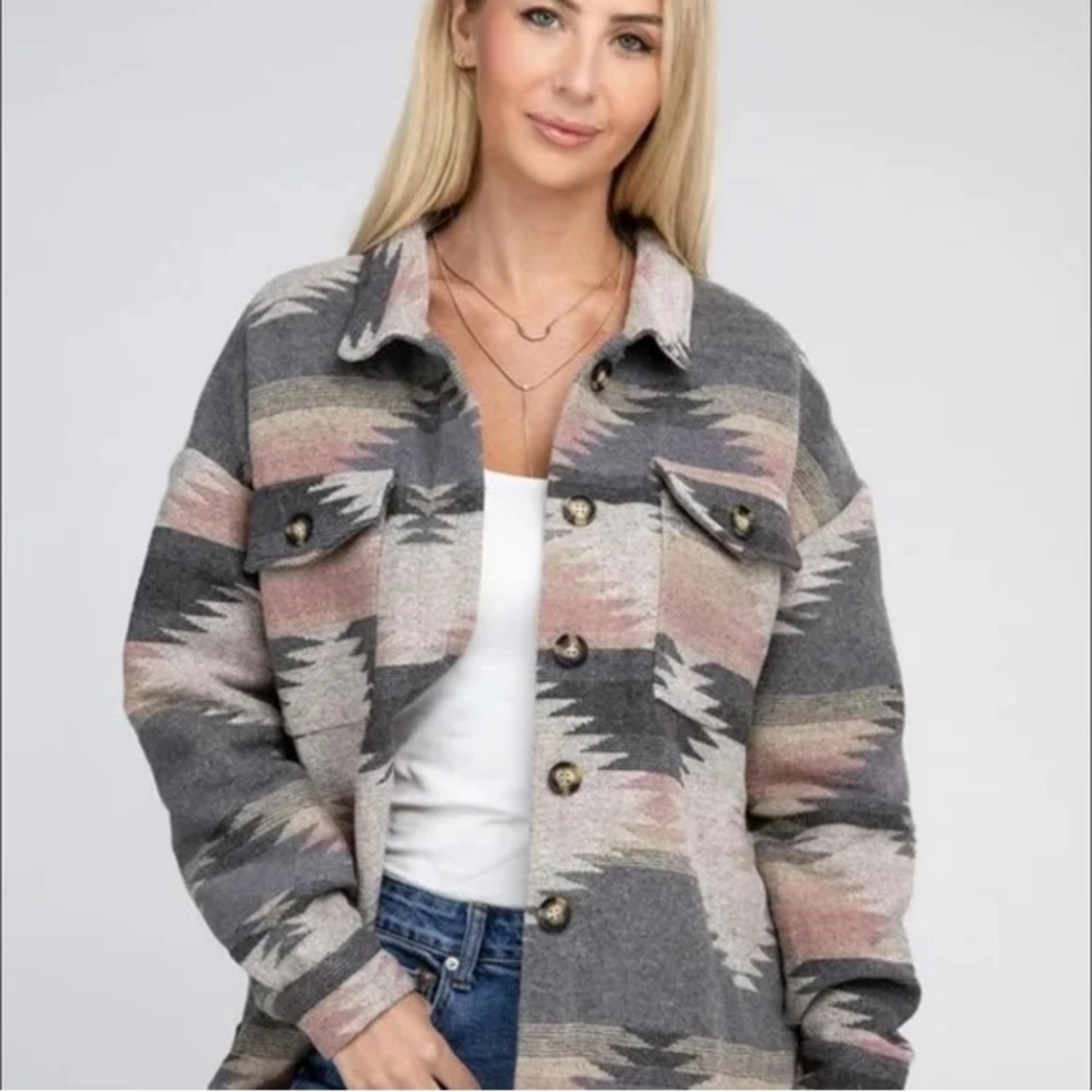 NWT Altar'd State Aztec Western Shacket Jacket